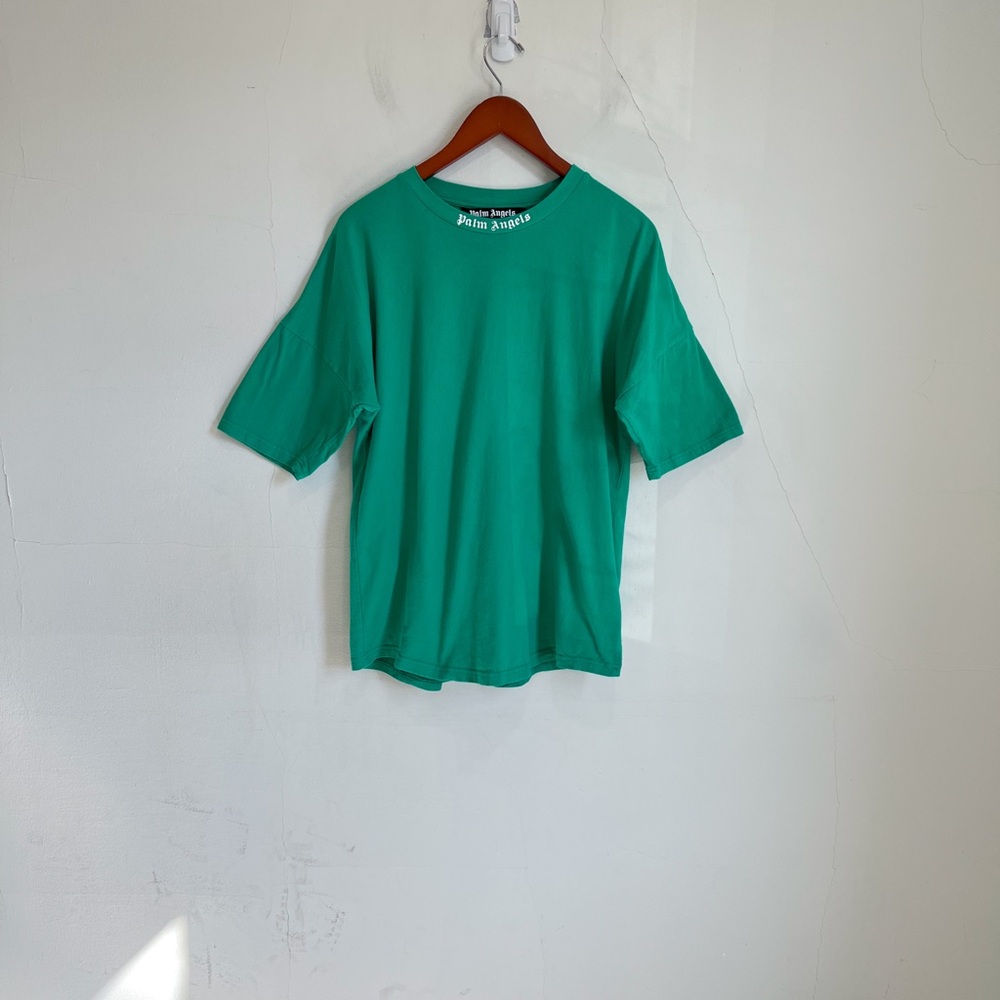 Palm Angels Logo T-Shirt in Green